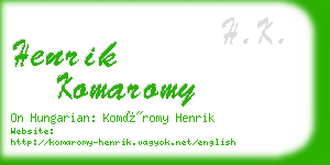 henrik komaromy business card